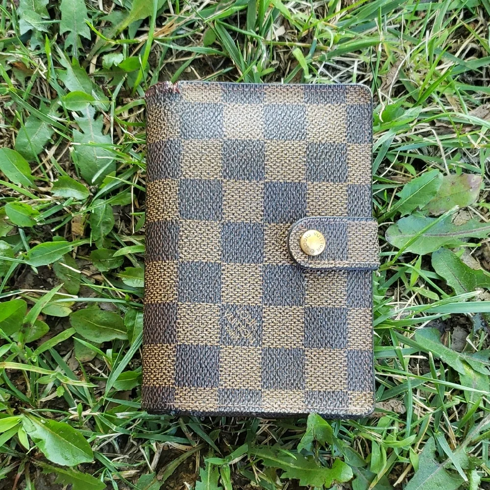 Vintage Louis Vuitton Womens Damier Ebene Kisslock Wallet Classic Luxury
